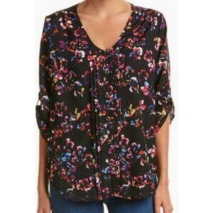 Yumi Kim Lizzie Button Up Front Floral Blouse Size XS‎ NWT